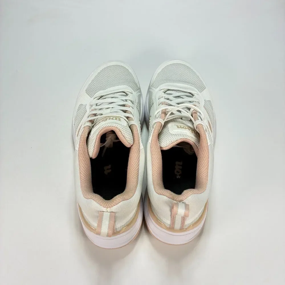 Wilson Pickle Pro White Cameo Rose Pickleball Court Shoes WRS334590 Womens Sz 10
